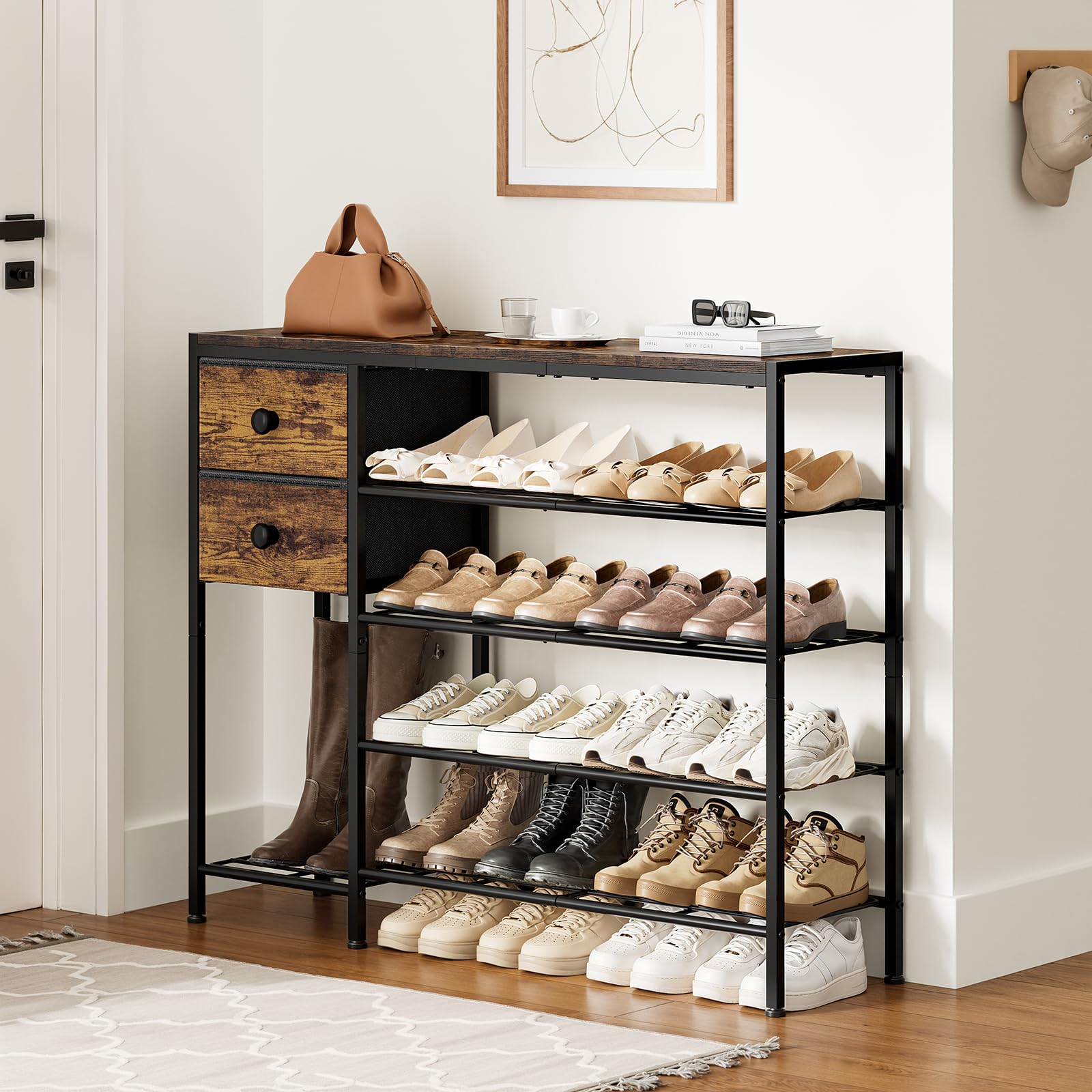 Amazon｜Naotico シューズラック 靴棚 靴箱 下駄箱 shoe rack 靴箱